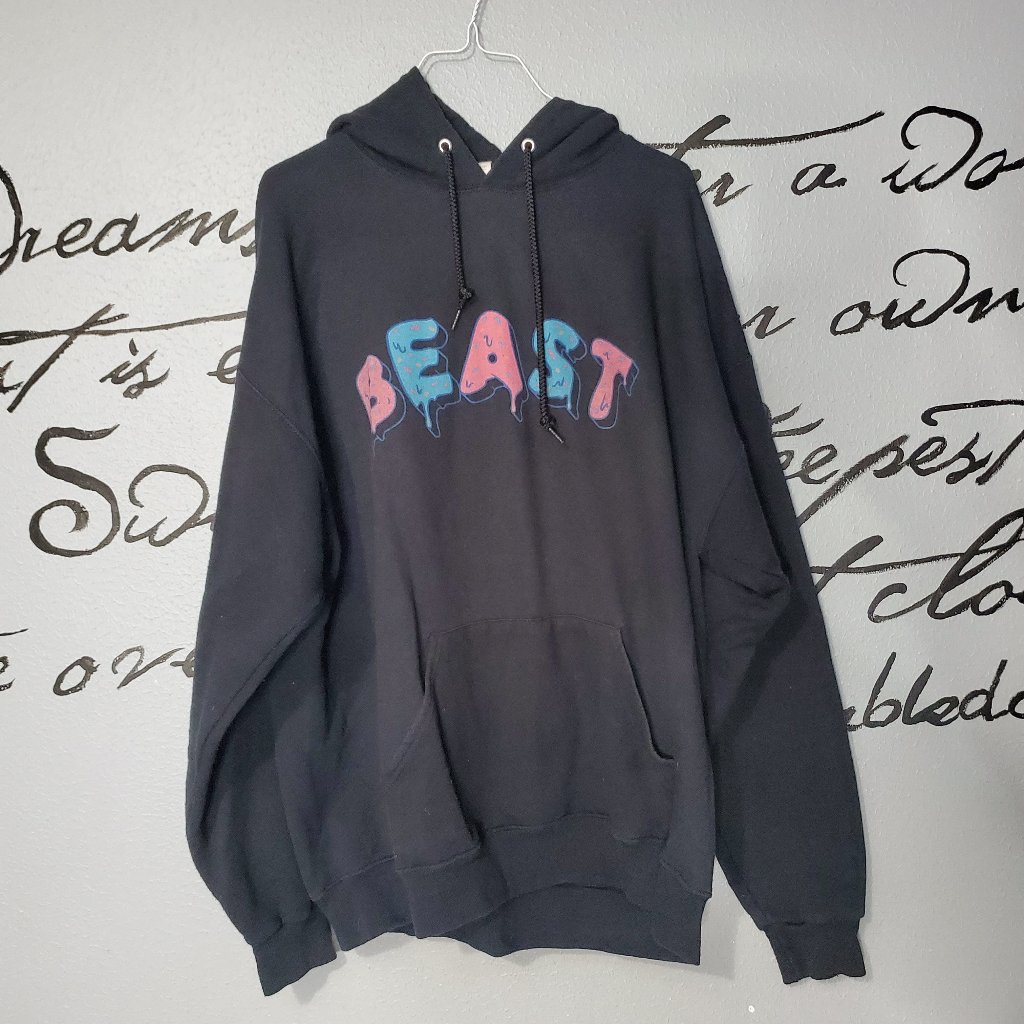 Mr. Beast Frosted Beast Pullover Hoodie, Black, Xl